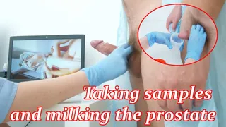 Doctor takes sperm analysis and milks prostate