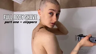 Full Body Shave Part One: Trimming with Clippers
