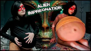 Alien impregnation there's something inside my belly