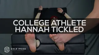 College Athlete Hannah Tickled