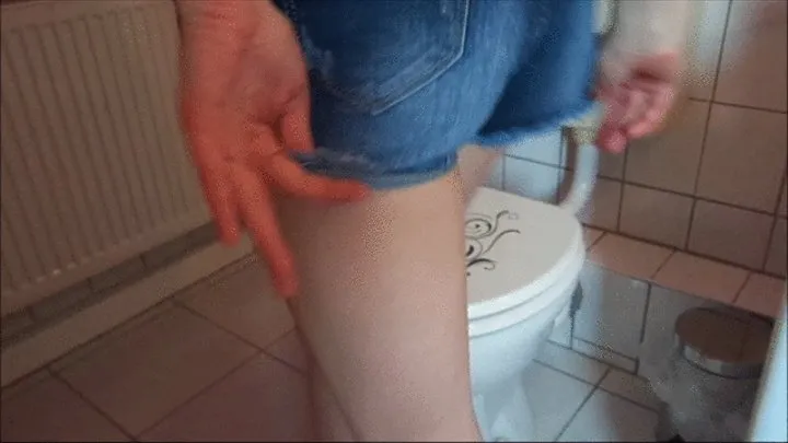 Classic piss on toilet