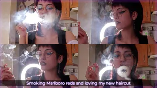 Smoking Marlboro reds and loving my new haircut | Smoking Astrid