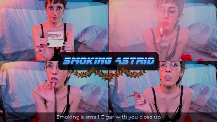 Smoking a small Cigar with you close up | Astrid ASMR