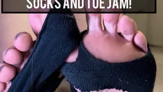 Removing My Gym Shoes To Reveal My Smelly Holey Socks and Toe Jam!