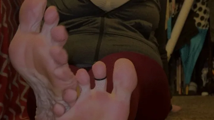 JOI Edging to my big feet with ball slapping