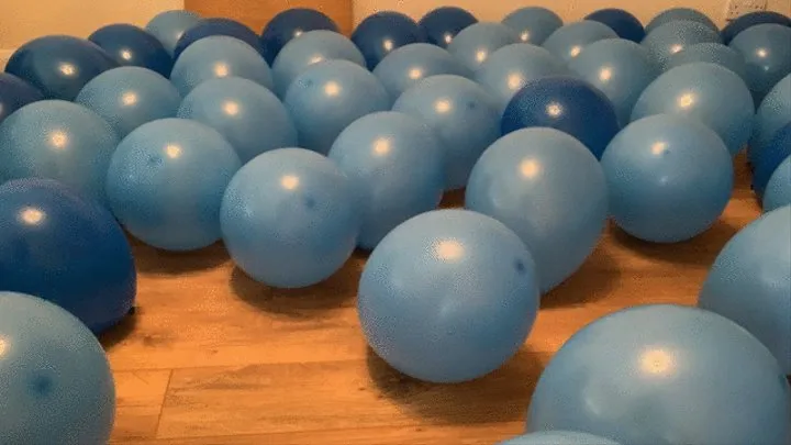 Mass blue balloon clean up