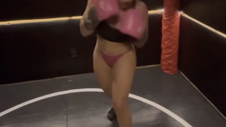 Exclusive panties shadow boxing video + pictures