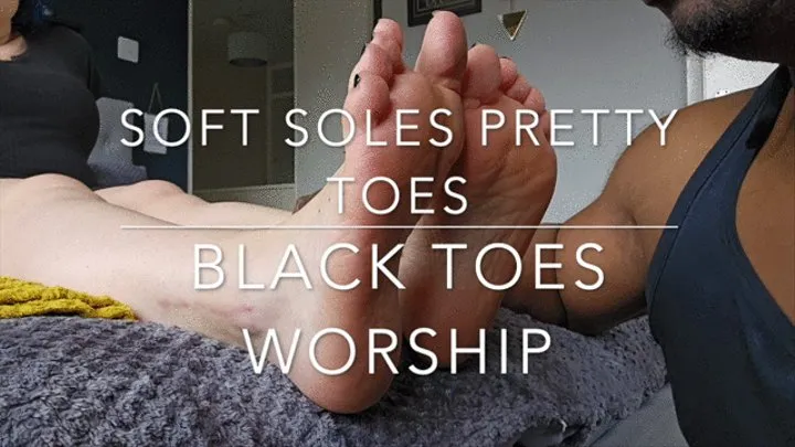 Soft Soles Pretty Toes - Black Toes Worship