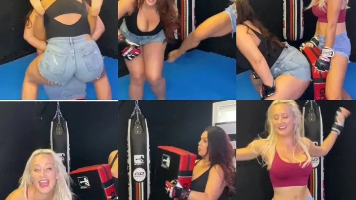 BAREFOOT MMA TRAINING TURNS INTO CATFIGHT