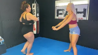 Competitive female wrestling