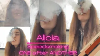 Alicia Speedsmoking One after Another