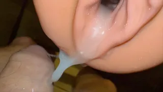 Creampie, 10 liters of cum! And playing with my cum 2 videos hahaha