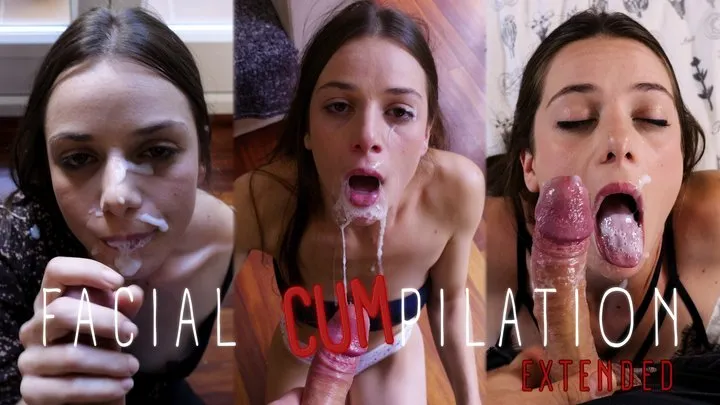 Soaked in Cum! - Compilation of Massive Facials Extended - KLX