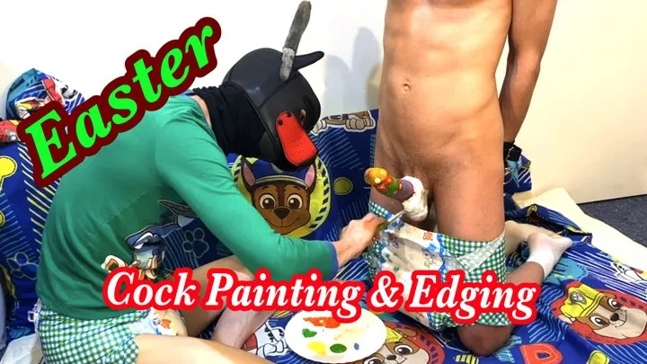 COCK PAINTING Easter Egg EDGING fun