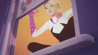 Spiderman Miles caught masturbating then fucks Gwen Stacy