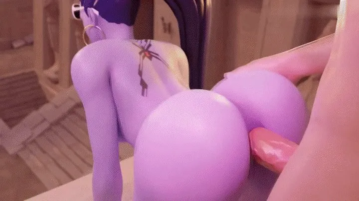 Widowmaker gives an ass up blowjob then takes anal from behind, anal, blowjob, overwatch porn