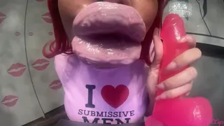 RubyDollLipz's XXXL Lips+Dark Pink Jelly Dildo