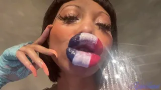 RubyDollLipz's Red, White & Blue Glass Kisses