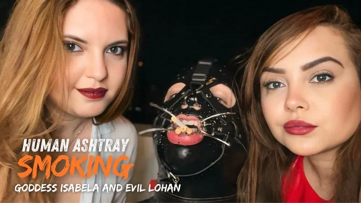 Evil queens smoking and using their human ashtray (EN- )