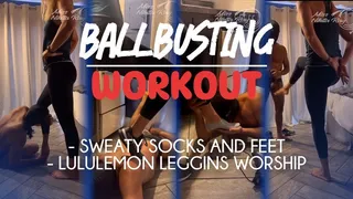 Ballbusting Workout and Lululemon Leggings Worship