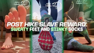 Post Hike Sweaty Socks and Dirty Feet Reward