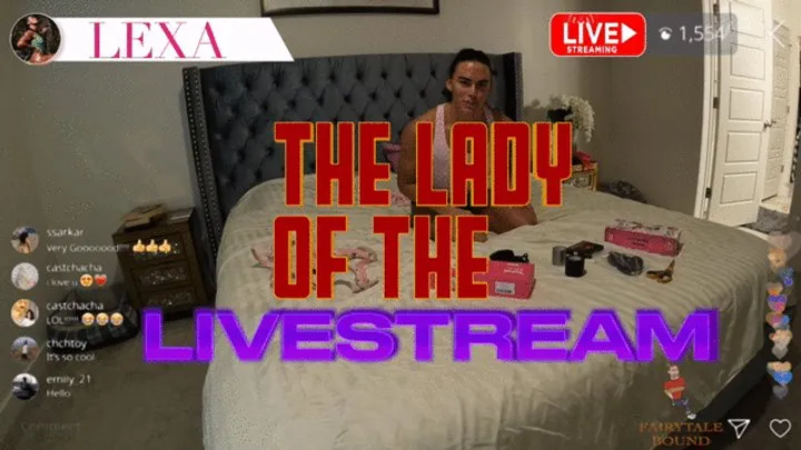 The Lady Of The LiveStream Starring: Happy Heartfella & Temptress Lexa - Lexa is streaming some kinky toys to her followers when Happy sneaks in and decides she would look better tied up and gagged - bondage, tied up, gagged, tape gag, rope, hogtie