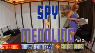 Spy Meddling Starring Happy Heartfella and Calisa Bliss (Part 2) - Spy is Tied up by Daphne Bliss - Tape Bondage, Tape gagged, Femdom, Hogtied