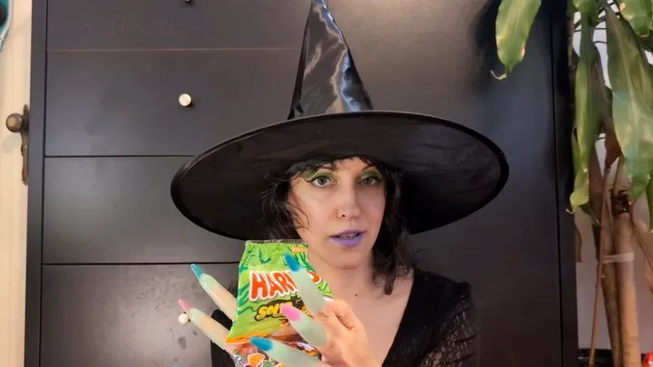 Sour Gummy Bats ASMR With Witch Bella