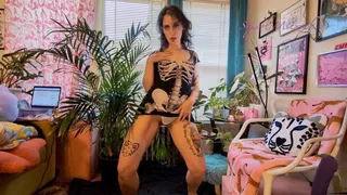 Goth Slut Strips and Shows Off Asshole