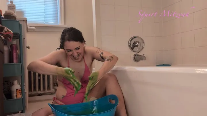 Bella Mixes Slime for Start of Summer Wet & Messy