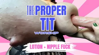 Proper tit worship - Nipple fuck