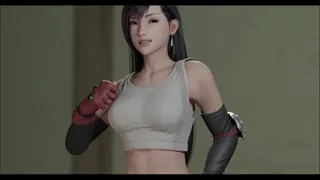 Tifa Lockhart brought to orgasm after a delicious blowjob