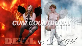 Devil Delilah Cass vs Angel Margo Starr - Jerk Off Encouragment and Cum Countdown