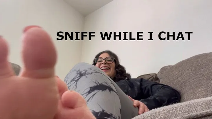 Sniff While I Chat - Princess Storm is too busy to pay any attention to you as long as you sit quietly while she talks to her friend on the phone in this sexy clip featuring dirty feet, stinky socks, smelly feet, and more