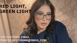 Red Light, Green Light, JOI - Princess Storm wants to play a game with you and she's having all the fun in this sexy JOI featuring holding your breath, CBT, and more