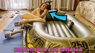 Vika pumps up and deflates the boat 30 times  pro res full video 43 min 02