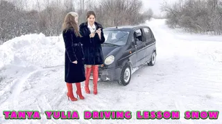 TANYA YULIA DRIVING LESSON SNOW STUCK 1080 FULL VIDEO 50 MIN
