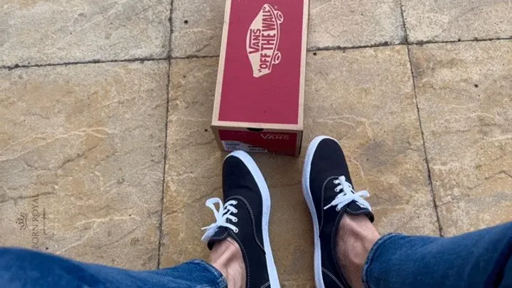 Unboxing New Sneakers with My Classic Black Keds