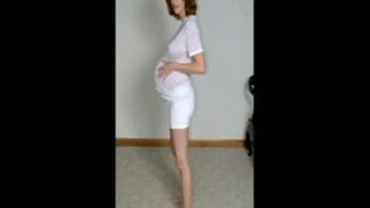 Pregnant Clothing Destruction and tease - Jennifer Marie