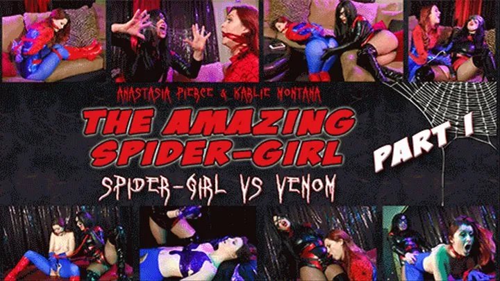 The Amazing Spider-Girl vs Venom, Pt1 Super Heroines Lesbian Cosplay with Karlie Montana and Anastasia Pierce