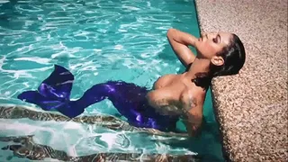 Latex Siren, Lesbian Sex Domination with a mermaid, Strap-on, pussy licking Anastasia and Angelina