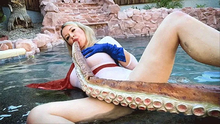 Super Heroine Power Girl Tentacle Masturbation and Orgasm, POV Cosplay with Anastasia Pierce