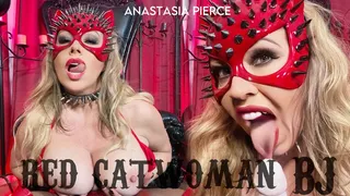 Red Catwoman Blow Job, Pov cosplay femdom sex game with Anastasia Pierce