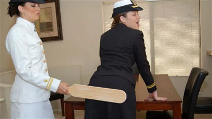 Profanity to an officer earns pretty naval cadet Dani Daniels a 12-swat paddling