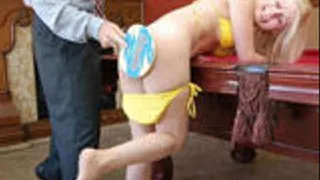 Bikini spanking and the ping-pong paddle for party-girl Katherine St James