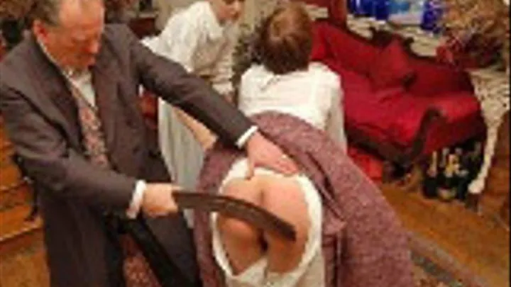 25 for Niki Flynn with a heavy tawse, bottom bare, in new drama What the Dickens?