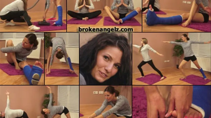 Emma Term SLWC Professional Yoga Exercise Session with Foot Play