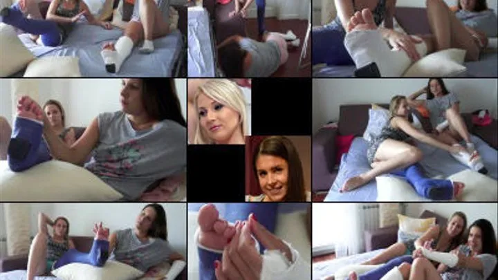 Viktoria Term LLWC & Brandy Term SLWC & SAC Combo Foot Massaging and Extreme Teasing in Bed