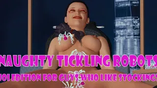 Fluffy Tickling Robots JOI for Guys Who Like Wearing Stockings and Panties!