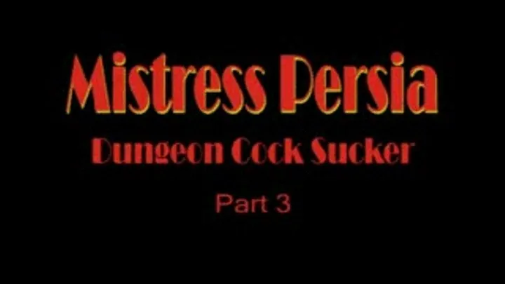 Mistress Persia - Dungeon Cock Sucker - Part 3